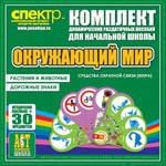 Комплект динамических раздаточных пособий - Окружающий мир (веера). Животные и растения, дорожные знаки. - «globural.ru» - Оренбург