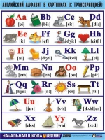 Таблица демонстрационная "Английский алфавит в картинках"(70x100) - «globural.ru» - Оренбург