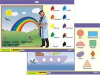 Комплект таблиц демонстрационных "Цвет и форма" (2 таблицы, винил 70x100) - «globural.ru» - Оренбург