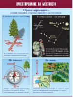 Таблица демонстрационная "Ориентирование на местности" (винил 70х100) - «globural.ru» - Оренбург