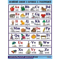 Таблица демонстрационная "Английский алфавит в картинках"(100x140) - «globural.ru» - Оренбург