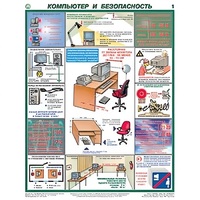 Плакаты "Компьютер и безопасность" (2 листа, размер 450х600) - «globural.ru» - Оренбург