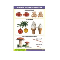 Таблица демонстрационная "Одинаковый, похожий и противоположный" (винил 70x100) - «globural.ru» - Оренбург