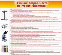 Стенд "Техника безопасности на уроках биологии" (вариант 2) - «globural.ru» - Оренбург